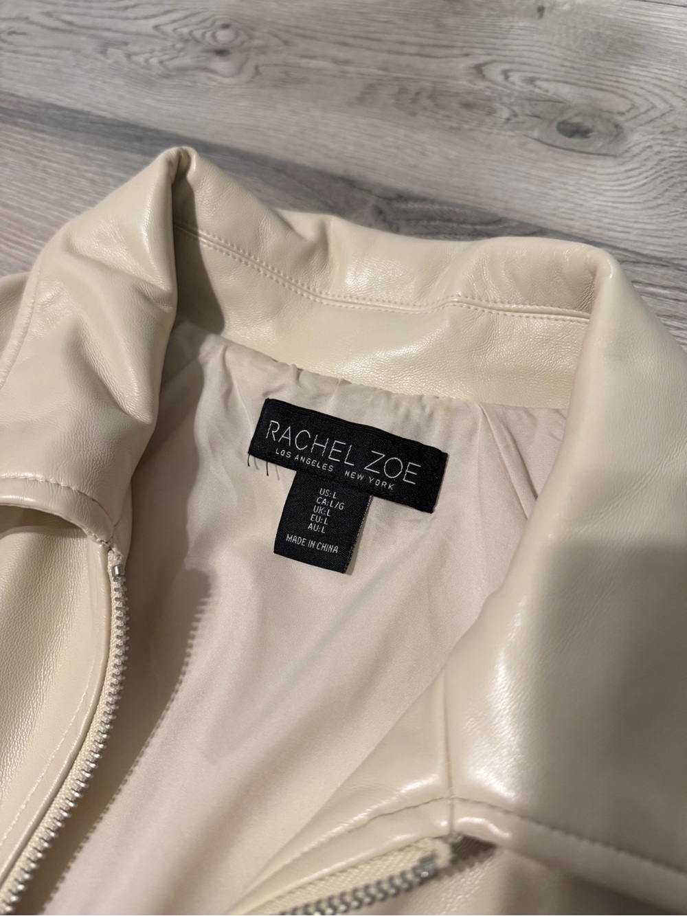 Cream Pleather Jacket! - Picture 3 of 6